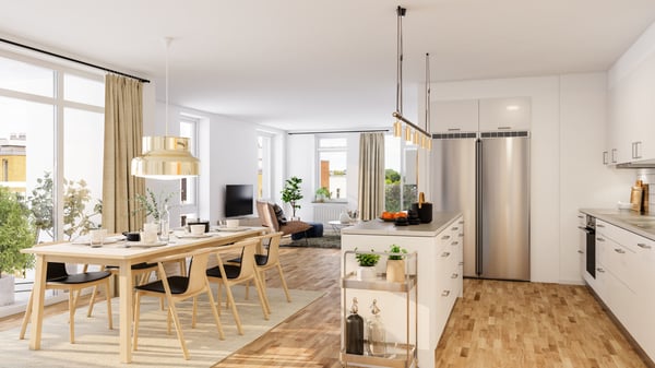 Kök med matplats i lägenhet 0152