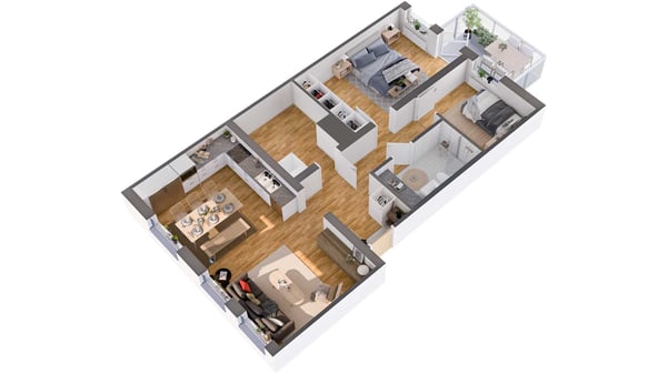 Planlösning lägenhet 0121