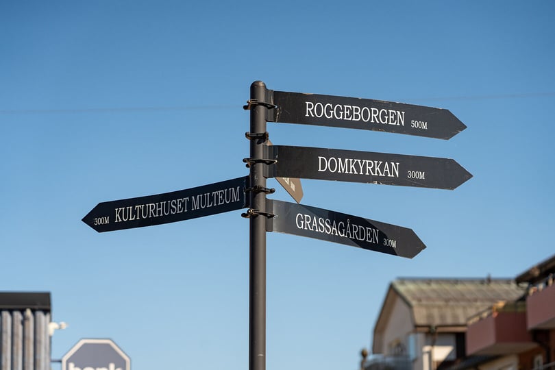 Infoskylt i Strängnäs