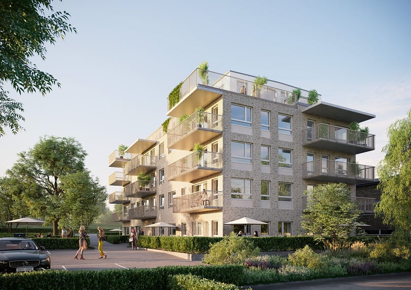 Brf Livsglädjen exteriör sydväs