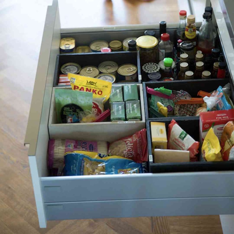 Bild på kökslåda med bra förvaringslådor