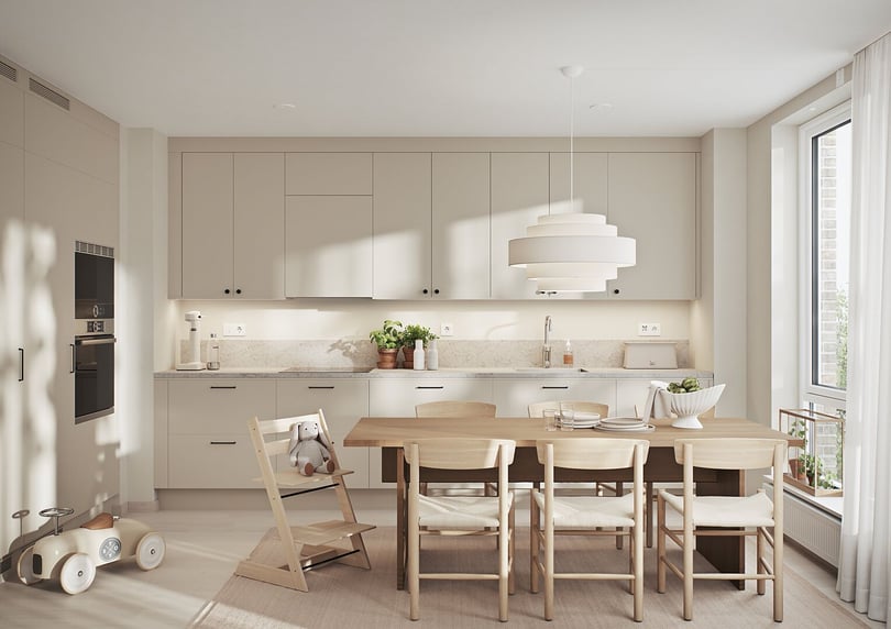 3:a med linnebeige kök