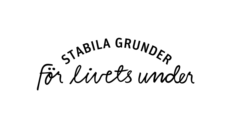 Logga med texten Stabila grunder för livets under