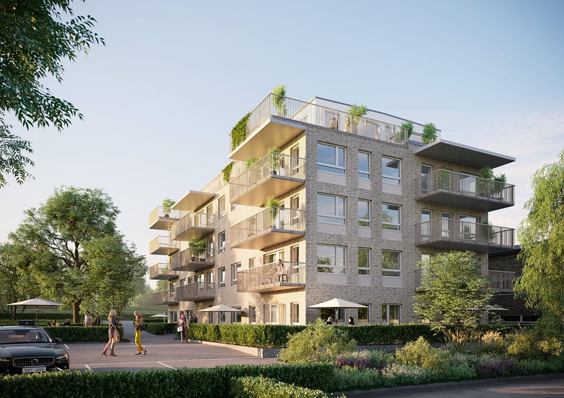 Brf Livsglädjen exteriör sydväs