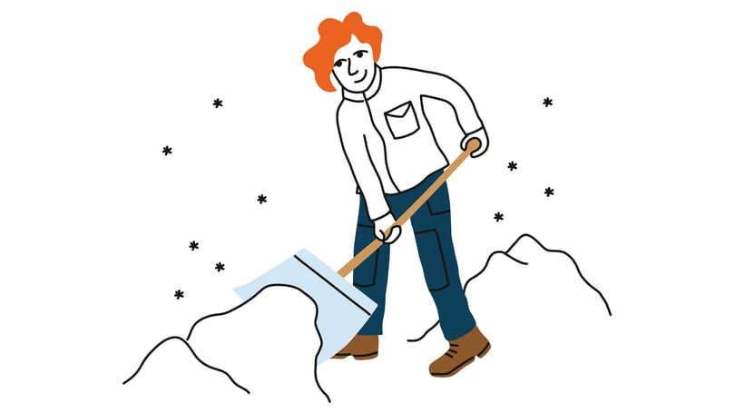 Snöskottning, illustration