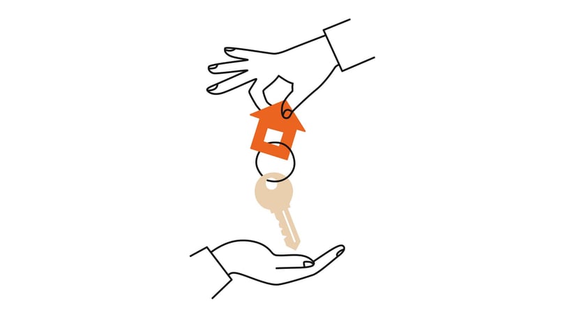 Överlämning av nycklar illustration