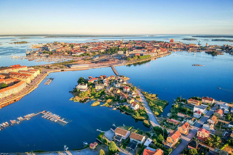 Flygvy över Karlskrona