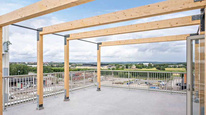 77 kvm terrass Brf Kronomagasinet 