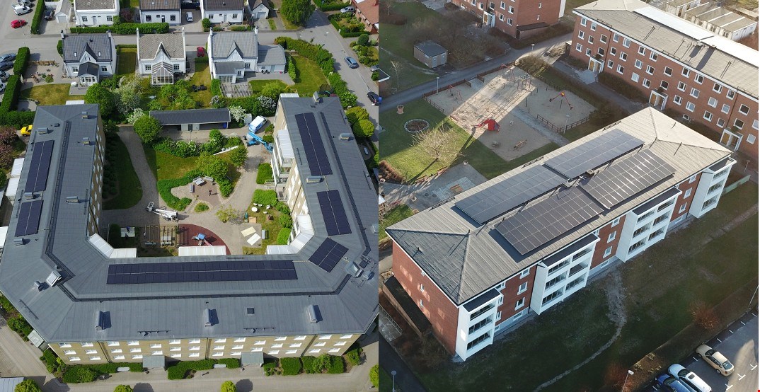 Solel står för halva elanvändningen i bostadsrättsföreningar i Trelleborg och Ystad