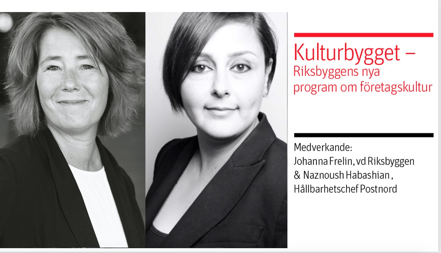 Naznoush Habashian och Johanna Frelin i nya avsnittet av Kulturbygget