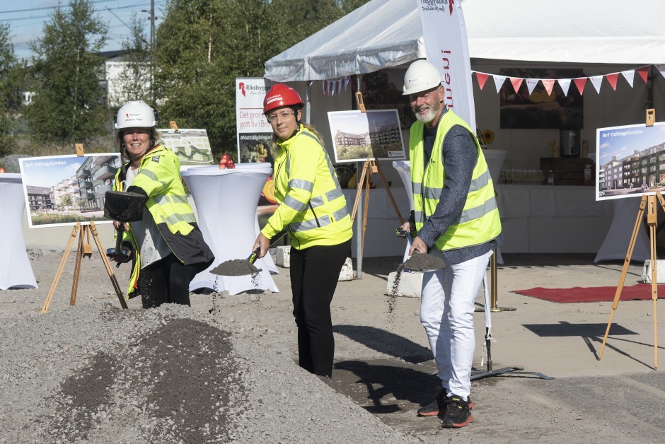 Byggstart för Riksbyggens första etapp i Bro Trädgårdsstad