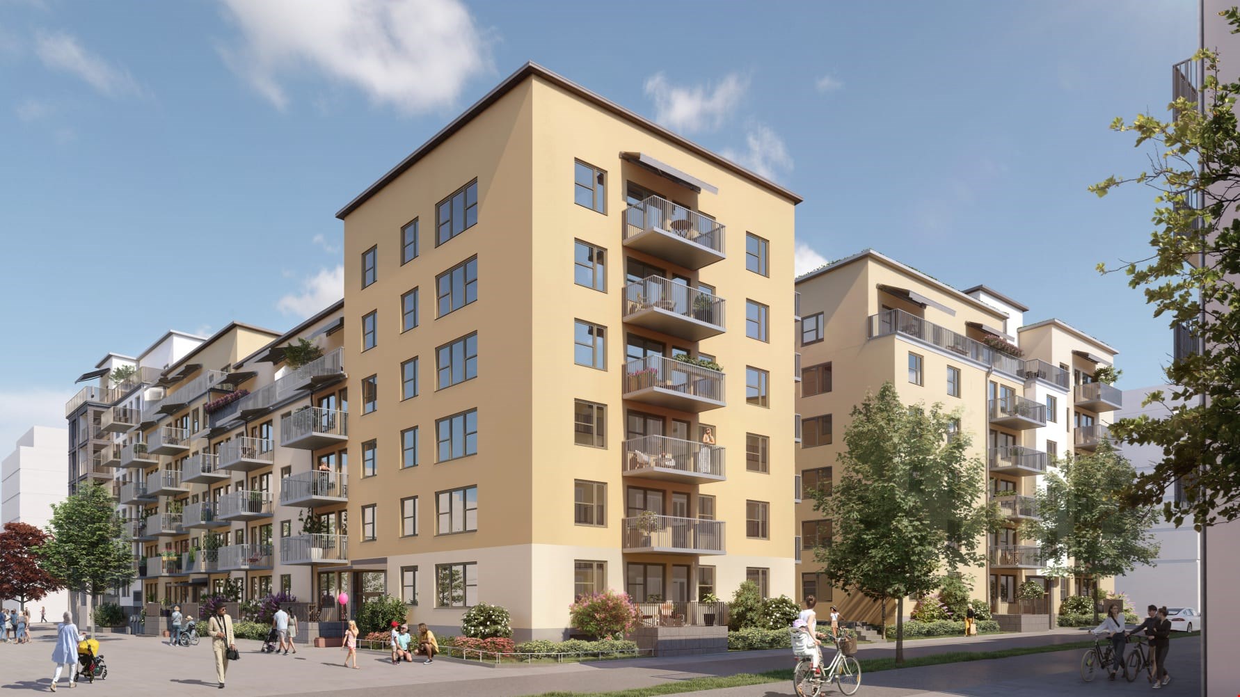 Säljstart för Riksbyggens Brf Bersån med 108 lägenheter i Täby Park