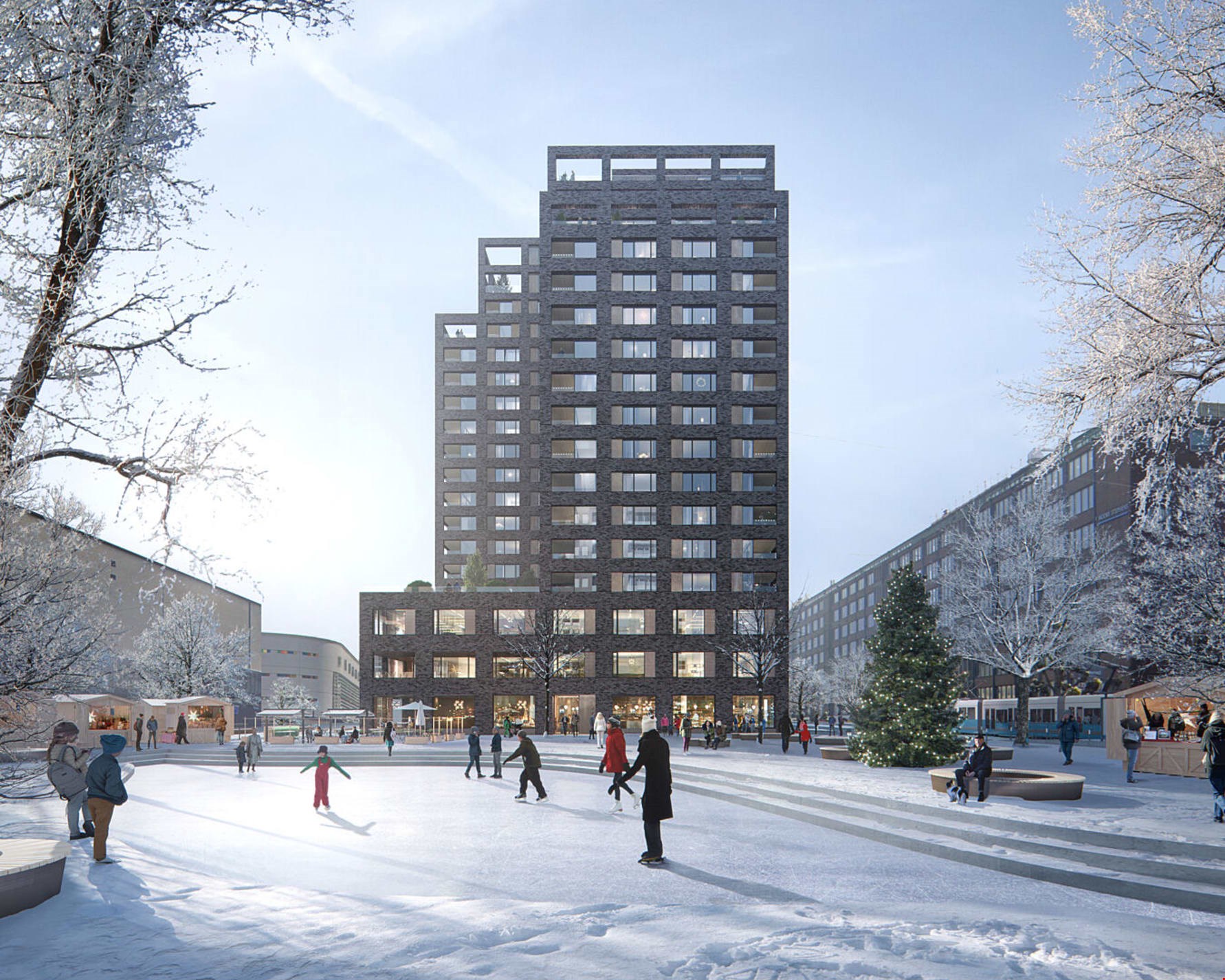 Elof Hansson Fastigheter och Riksbyggen tecknar avtal med Skanska om byggnation av bostäder och kommersiella lokaler på Masthuggskajen.