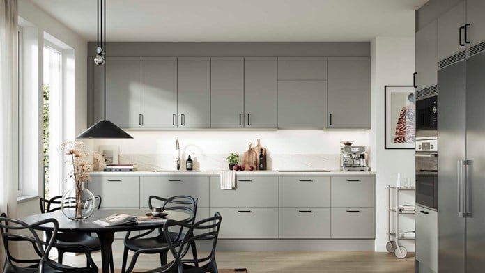 Vedum kök betonggrått