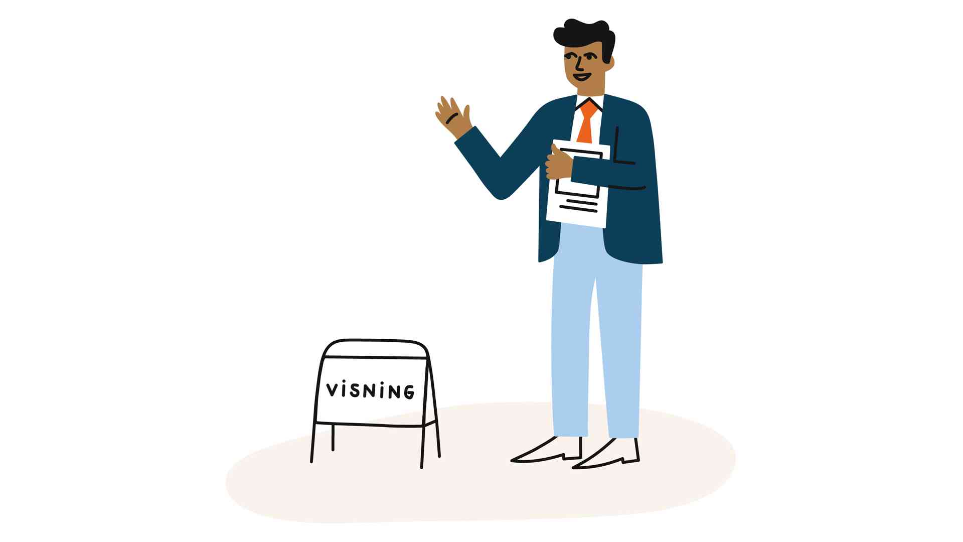 Mäklare visning illustration