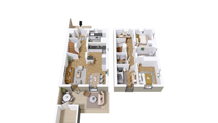 3D skiss på huset