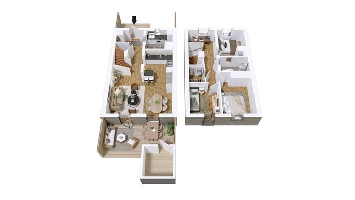 3D skiss över planlösningen