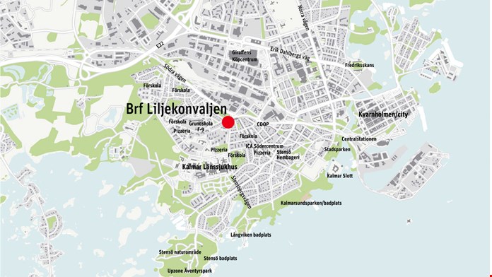 Karta Kalmar Brf Liljekonvaljen