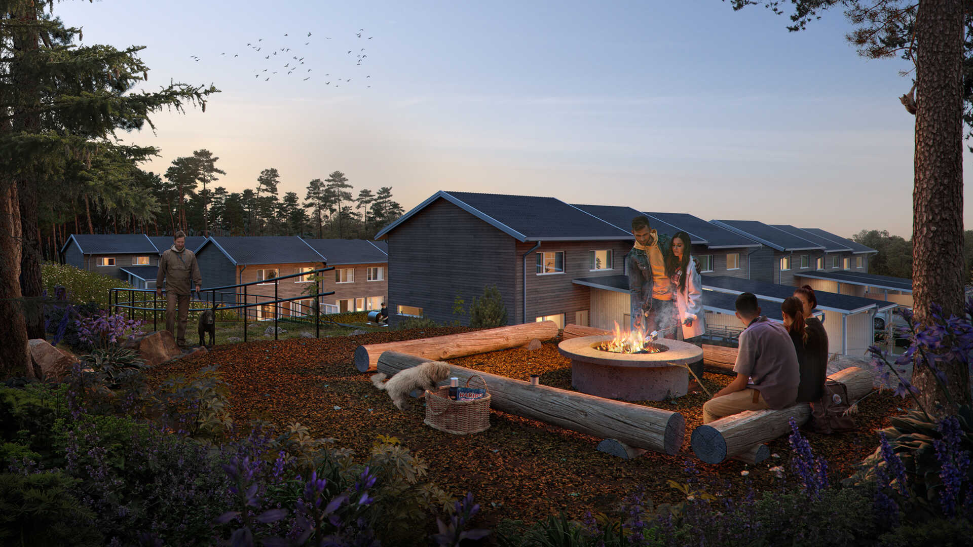 Brf Glanskogen grillplats illustration