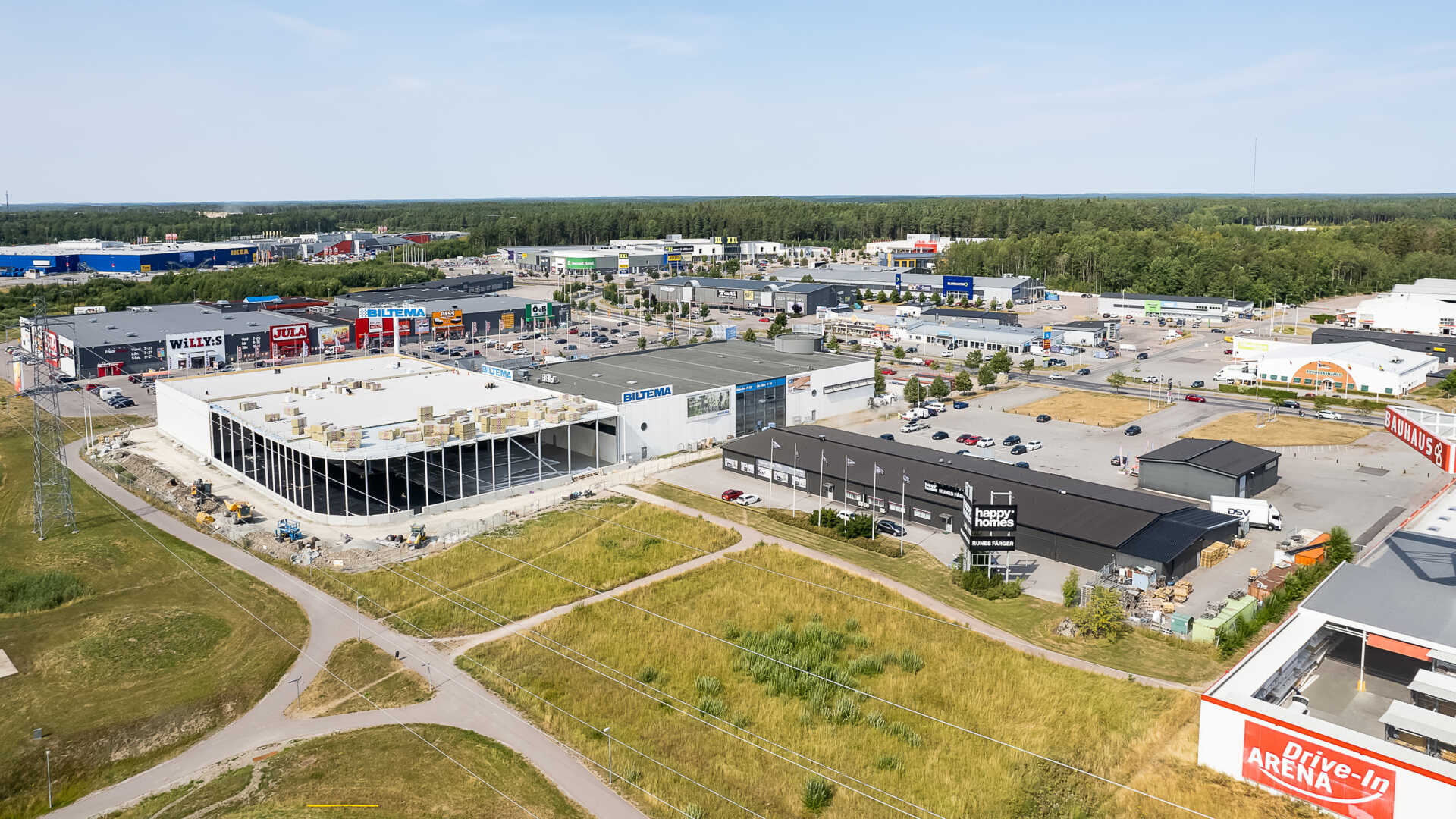 Flygvy över Erikslund