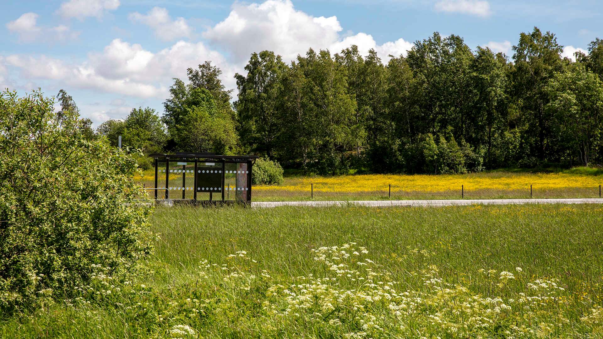 Busshållplats på Björlanda Ängar