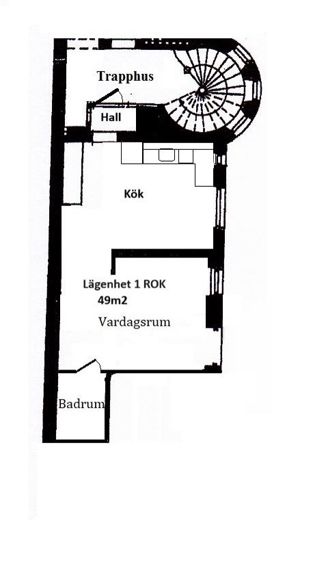 1 rum och kök
