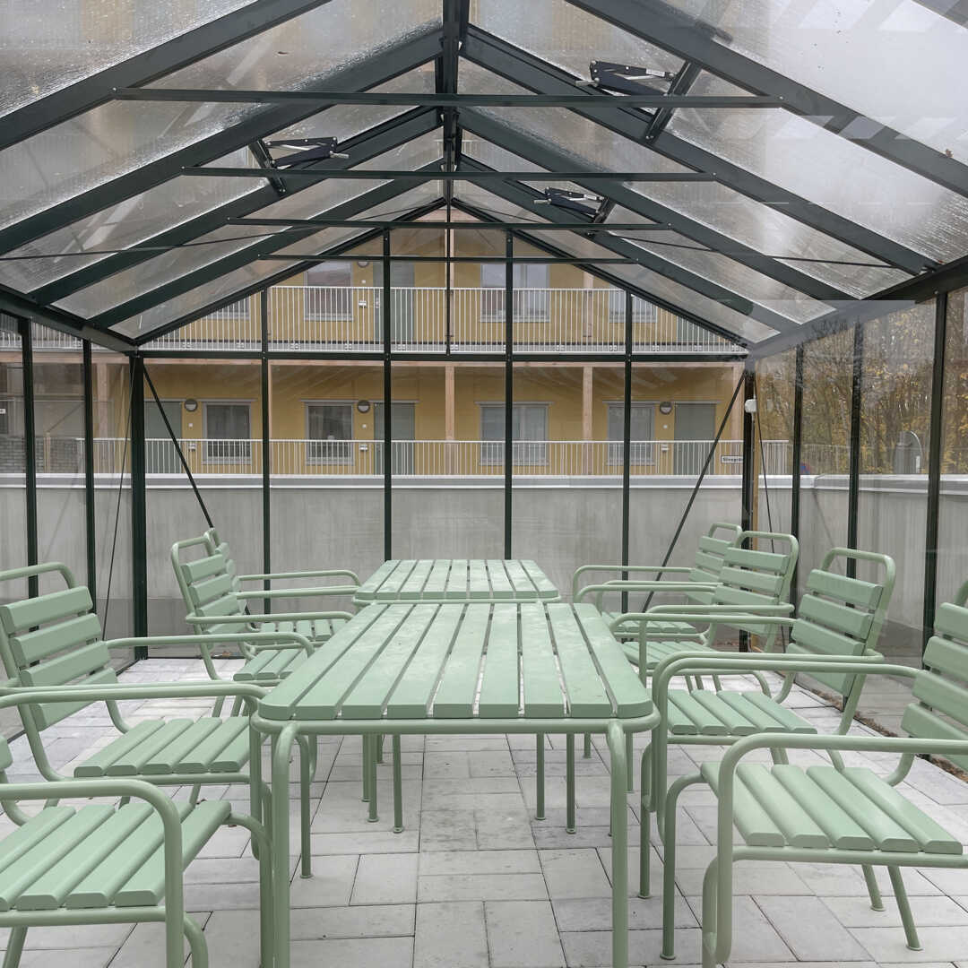 Växthus på innergården KHF Höör