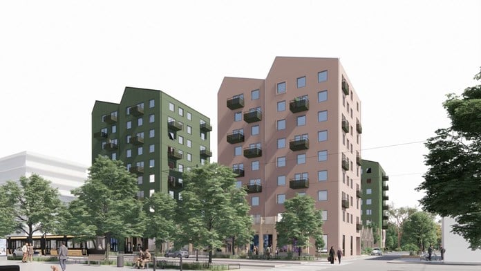 Hyresrätter i Uppsala huset från sydväst