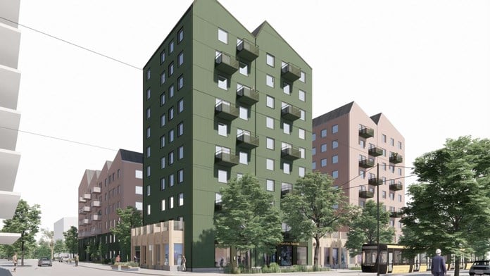 Hyresrätter i Uppsala huset från nordväst